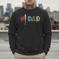 Number One Baseball Dad Father's Day Baseball Player Dad Men Sweatshirt