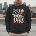Retro American Flag Baseball Dad Father's Day Men Sweatshirt Retro American Flag Baseball Dad Father's Day Men Sweatshirt