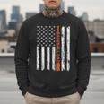 Retro Baseball Dad American Flag Father's Day 4th Of July Men Sweatshirt Retro Baseball Dad American Flag Father's Day 4th Of July Men Sweatshirt