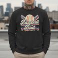 Retro Baseball Dad Sports Lovers Happy Father's Day Men Sweatshirt