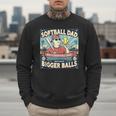 Softball Dad Like a Baseball Dad Gift Men Men Sweatshirt