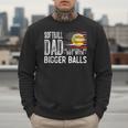 Softball Dad Like A Baseball Dad Retro US Flag Father's Day Men Sweatshirt