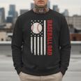 Vintage Baseball DAD American Flag Fathers Day 4th Of July Men Sweatshirt
