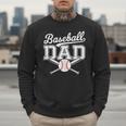Vintage Baseball Dad Sport Lovers Batter Player Fathers Art Men Sweatshirt