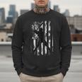 Vintage Baseball US Camouflage Flag Tee Baseball Dad Player Men Sweatshirt