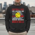 Vintage Softball Dad Like A Baseball Dad US Flag Men Sweatshirt Vintage Softball Dad Like A Baseball Dad US Flag Men Sweatshirt