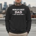 World's Best Dad Just Ask My Boy Baseball Dad Father's Day Men Sweatshirt
