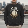 I Yell Because I Care Baseball Dad Coach Men Sweatshirt
