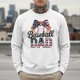 Baseball Dad American Flag Bow Sports Men Sweatshirt