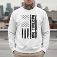Baseball Dad American Flag Grunge Retro Vintage Father Raglan Baseball Tee Men Sweatshirt