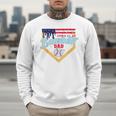 Baseball Dad Ice Cream Drip Father American Flag 4th Of July Men Sweatshirt
