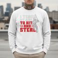 Baseball Dad Teach Kids Hit And Steal Softball Game Premium Tri-Blend Men Sweatshirt Baseball Dad Teach Kids Hit And Steal Softball Game Premium Tri-Blend Men Sweatshirt