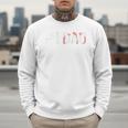 Baseball Player Number One Baseball Dad Father's Day Raglan Baseball Tee Men Sweatshirt