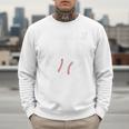 Fathers Cute Vintage Baseball Dad Sport Lovers Batter Player Premium Men Sweatshirt