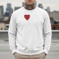 I Love Hot Baseball Dads Red Hearts Premium Men Sweatshirt