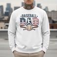 Patriotic Baseball Dad USA Flag American 4th Of July Premium Men Sweatshirt Patriotic Baseball Dad USA Flag American 4th Of July Premium Men Sweatshirt