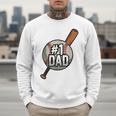 Vintage 1 Baseball Dad Daddy Father's Day Son And Daughter Men Sweatshirt