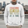 Vintage Baseball Dad Coaching My Kids One Pitch At A Time Men Sweatshirt Vintage Baseball Dad Coaching My Kids One Pitch At A Time Men Sweatshirt