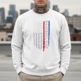 Vintage Baseball US Flag Tee Baseball Dad Player Coach Premium Tri-Blend Men Sweatshirt