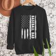 Baseball Dad American Flag Grunge Retro Vintage Father Men Sweatshirt