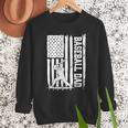 Baseball Dad American Flag Papa Daddy Happy Father's Day Men Sweatshirt