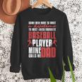 Baseball Dad Cute Love Home Run Pitcher Catcher Baseball Fan Men Sweatshirt