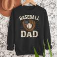 Baseball Dad Fathers Day American USA Flag Men Boys Kids Men Sweatshirt