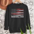 Baseball Dad Father's Day US Flag Baseball Men Sweatshirt Baseball Dad Father's Day US Flag Baseball Men Sweatshirt
