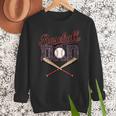 Baseball Dad Father's Day Vintage Retro Sarcastic Dad Men Sweatshirt