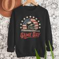Baseball Dad Game Day USA Flag Men Sweatshirt