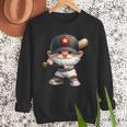 Baseball Dad Gnome With Baseball Bat For Grandpa Life Men Sweatshirt