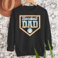 Baseball Dad Ice Cream Drip Home Plate Cool Fathers Day Men Sweatshirt