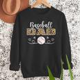Baseball Dad Leopard Baseball Player Men Sweatshirt Baseball Dad Leopard Baseball Player Men Sweatshirt