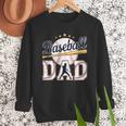 Baseball Dad Player Cool Retro Sports Fan Father's Day Men Sweatshirt