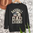 Baseball Dad Retro American Flag Style Men Sweatshirt
