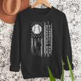 Baseball Dad Silhouette Bat Flag Stars Men Sweatshirt Baseball Dad Silhouette Bat Flag Stars Men Sweatshirt