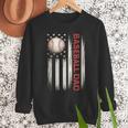Baseball DAD USA American Flag Fathers Day 4th Of July Men Sweatshirt