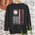 Baseball Dad USA American Flag Men Daddy Fathers Day Men Sweatshirt Baseball Dad USA American Flag Men Daddy Fathers Day Men Sweatshirt