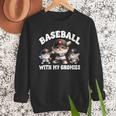 Baseball Gnome Grandpa With Sayings For Baseball Dad Coach Men Sweatshirt