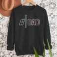 Baseball Player Dad Father's Day Number One Baseball Dad Men Sweatshirt