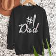 Baseball Player Dad Papa Fathers Day Number One Baseball Dad Men Sweatshirt