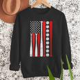 Baseball USA Flag Baseball Lover Baseball Dad Men Sweatshirt