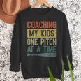 Coaching My Kids One Pitch At A Time Vintage Baseball Dad Men Sweatshirt Coaching My Kids One Pitch At A Time Vintage Baseball Dad Men Sweatshirt