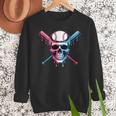Cool Baseball Ice Cream Dripping Baseball Dad Baseball Lover Men Sweatshirt