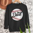 Dad Baseball Ball Vintage Groovy Baseball Daddy Fathers Day Men Sweatshirt