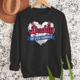 Daddy Of The Rookie Baseball Dad Retro Love Heart Birthday Men Sweatshirt