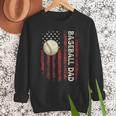 Fathers Day Baseball Dad USA Flag For Dad Men Baseball Men Sweatshirt
