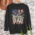 Retro American Flag Baseball Dad Father's Day Men Sweatshirt Retro American Flag Baseball Dad Father's Day Men Sweatshirt