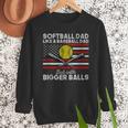 Softball Dad Like a Baseball Dad But Bigger Balls Father Day Men Sweatshirt Softball Dad Like a Baseball Dad But Bigger Balls Father Day Men Sweatshirt