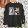 Softball Dad Like A Baseball Dad Retro US Flag Father's Day Men Sweatshirt